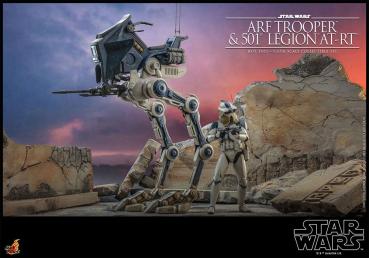 Star Wars The Clone Wars Actionfigur 1/6 ARF Trooper & 501st Legion AT-RT 30 cm