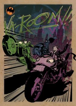 DC Comics Metall-Poster Gotham City Motor Club Gotham City MC 68 x 48 cm