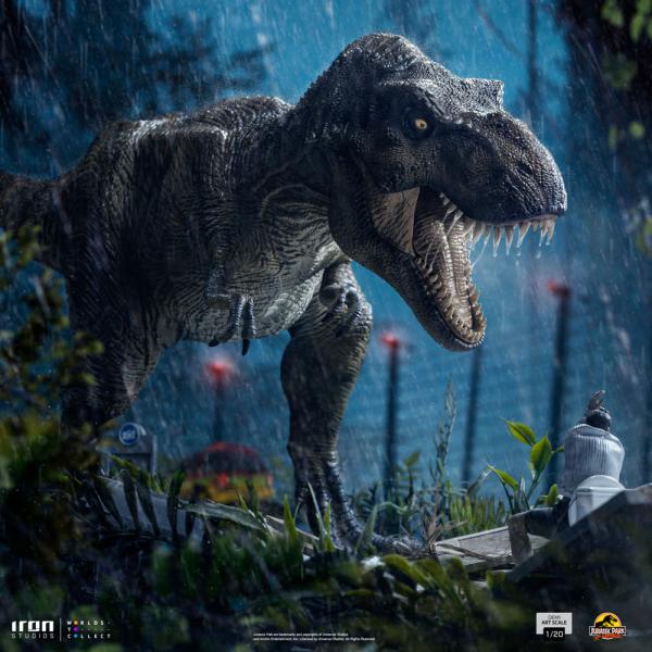 Jurassic Park Demi Art Scale Statue 1/20 T-Rex attacks Donald Gennaro 30 cm